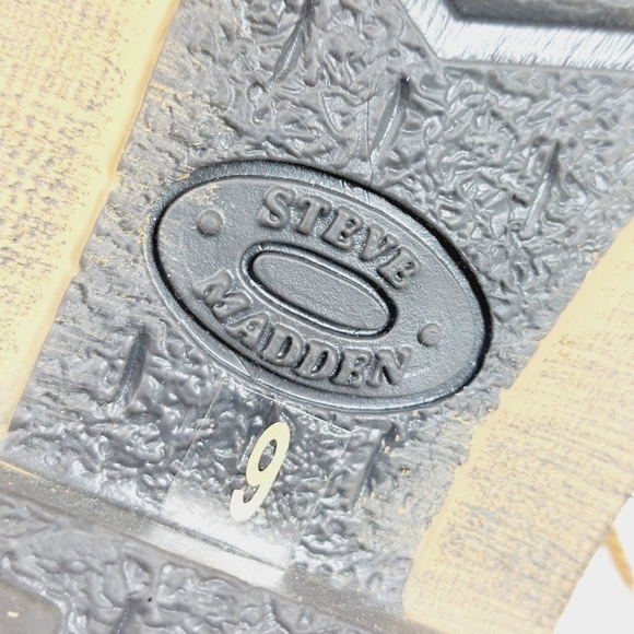 Steve Madden Pasa Tan Wheat Nubuck Lace Up Lug Sole Work Boots T272 - Picture 8 of 9